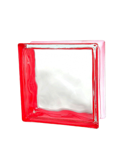 BRIQUE DE VERRE  RED SIDE CLOUDY