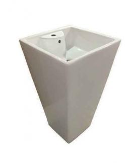 LAVABO GM BLANC 480*480*840MM  REF:D203