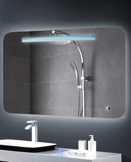 MIROIR DE DOUCHE AVEC LAMPE LED TACTIL 990*50*600MM REF: LL005