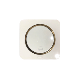 BOUTON POUSSOIR A BASCULE  BLANC-DORE "YAKI" REF:3551/50WG