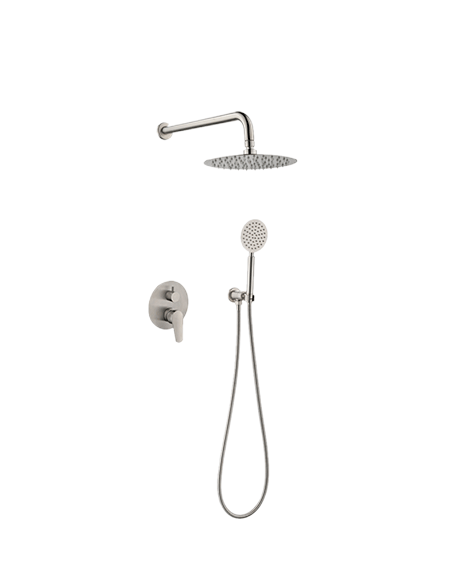 BARRE DE DOUCHE ROND EN INOX ENCASTRE REF:9403