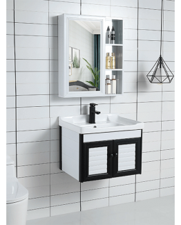 MEUBLE SALLE DE BAIN 800*460*490MM - MIROIR 800*120MM REF: 4091080-80