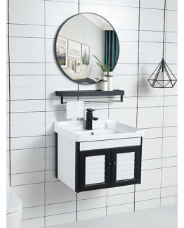 MEUBLE SALLE DE BAIN 800*460*490MM - MIROIR 500MM REF: 3091080