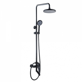 BARRE DE DOUCHE EN INOX HAUT ROND AVEC FLEXIBLE+TELEPHONE REF:8004-MB