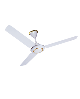 VENTILATEUR PLAFONNIER BLANC  CONTOUR DORE  220V "IND'AIR"