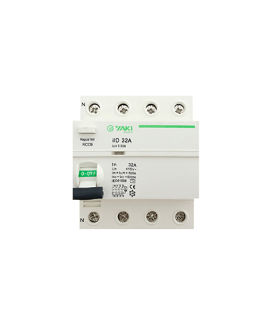 INTERRUPTEUR DIFFERENTIEL 32A ilD 4P - 32A "YAKI"