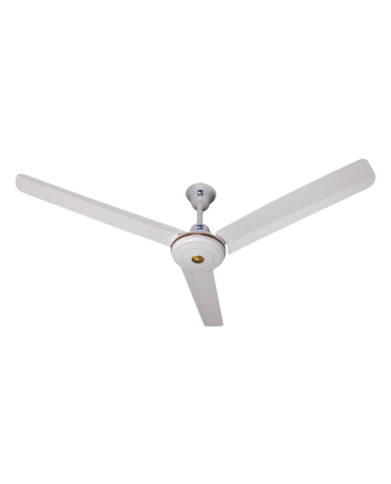 VENTILATEUR PLAFONNIER "PAKFAN"-BLANC COUTOUR DORE-SANS TELCOM 56"