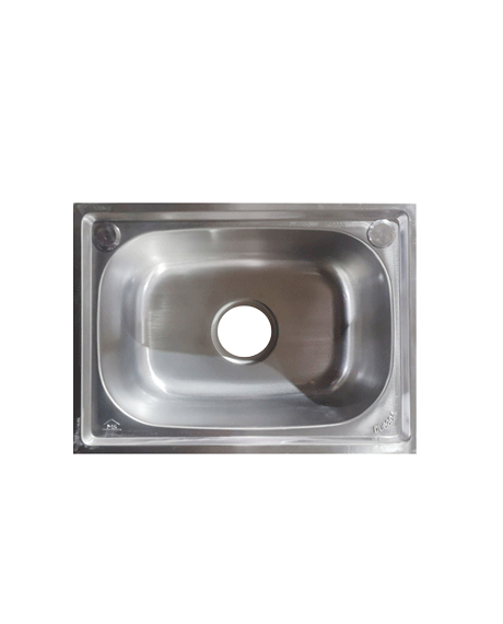 EVIER INOX SIMPLE BAC+SIPHON 480x350x200MM REF:4835