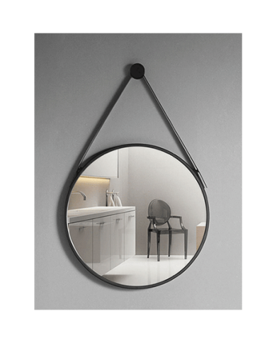 MIROIR ROND SUSPENDU  NOIR  REF: RMB60B