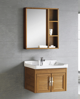 MEUBLE SALLE DE BAIN 600*470*480MM - MIROIR 550*100*700MM REF:8501