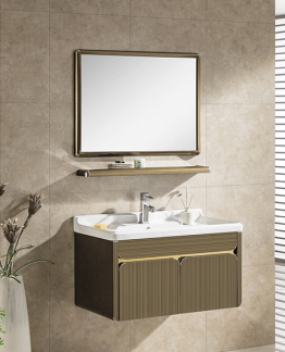 MEUBLE SALLE DE BAIN 820*480*510MM - MIROIR 600*40*600MM REF:8651-80