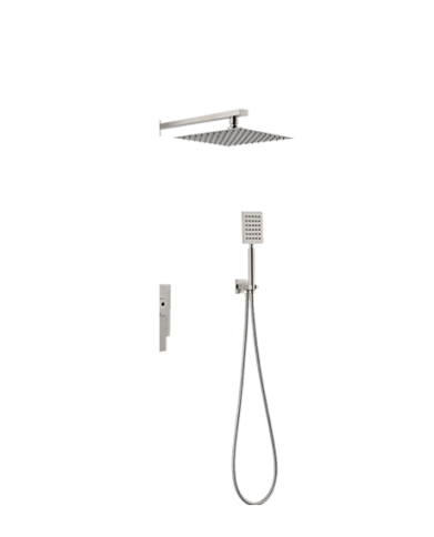 BARRE DE DOUCHE CARRE EN INOX ENCASTRE  REF:9404