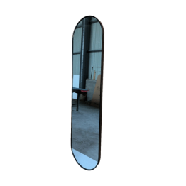 MIROIR LONG BOUT ROND - NOIR 40*150M REF:QDLM40X150