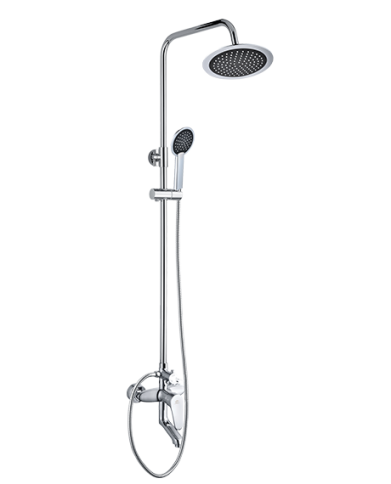 BARRE DE DOUCHE EN INOX HAUT ROND AVEC FLEXIBLE+TELEPHONE REF: 8004