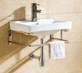 LAVABO AVEC PORTE SERVIETTE INTEGREE 430X350MM REF: 3212