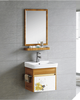 MEUBLE SALLE DE BAIN 500*360*480MM - MIROIR 480*20*630MM REF:8513