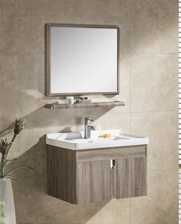 MEUBLE SALLE DE BAIN 710*480*500MM - MIROIR 700*40*600MM REF:8642-70