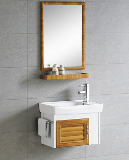 MEUBLE SALLE DE BAIN 500*300*480MM - MIROIR 480*20*630MM REF:8522-2