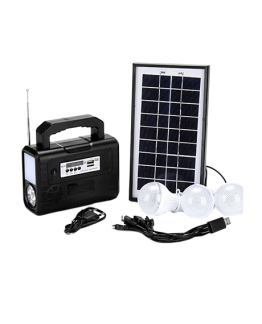 KIT SOLAIRE PORTABLE COMPLET AVEC PANNEAU 3.5W GD-8028