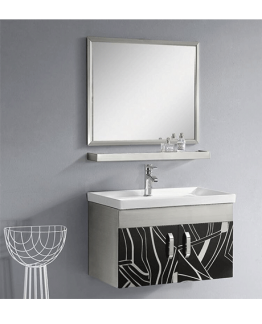 MEUBLE SALLE DE BAIN 700*470*470MM - MIROIR 700*20*600MM REF:8626