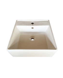 VASQUE CARRE A POSER BLANC ORIGINE CHINE 460*460*150MM REF:907