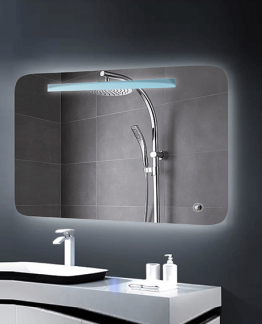 MIROIR DE DOUCHE AVEC LAMPE LED TACTIL 800*40*550 REF : LL006