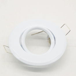 SUPPORT SPOT LED ROND COULEUR BLANC CULOT GU5.3 REF:F-174