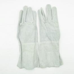 GANTS CUIR GRIS DOCKER MANCHE LONG    D-171