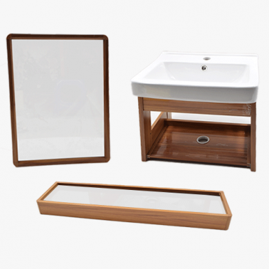 MEUBLE SALLE DE BAIN 500*360*400MM - MIROIR 480*20*630MM REF:8523