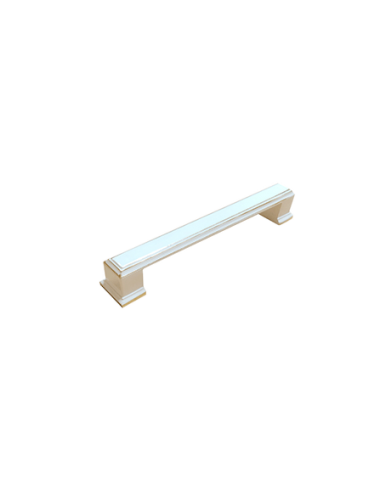 POIGNEE POUR PORTE GOLD PLASTIQUE WHITE  REF:8322-GPW128