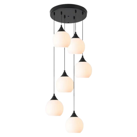 LUSTRE LED SUSPENDUE MODERNE 6X27 REF:LT12-6