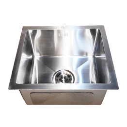 EVIER INOX SIMPLE BAC+SIPHON 400X350MM- SILVER REF:4035