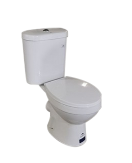 WC HORIZONTAL DOUBLE POUSSOIR BLANC P TRAP 180MM REF:2005