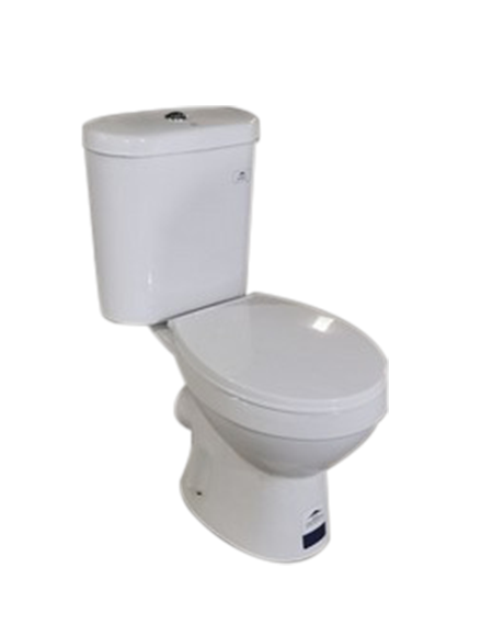 WC HORIZONTAL DOUBLE POUSSOIR BLANC P TRAP 180MM REF:2005