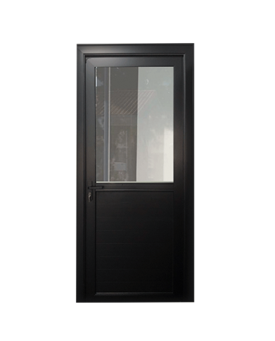 PORTE SEMI-VITREE ALU  1 VANTAIL 900X2100X1.4MM REF:AMMD02-BLACK