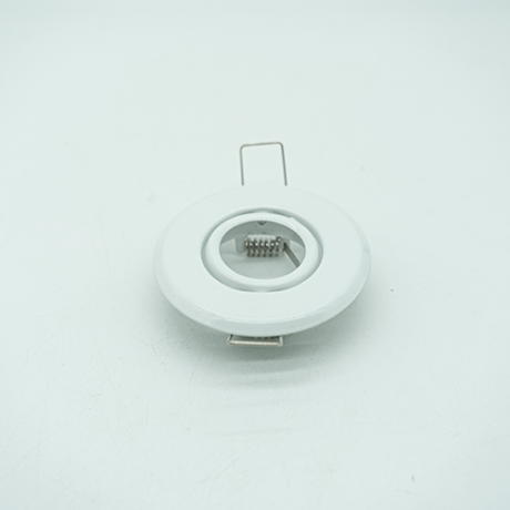 SUPPORT SPOT LED ROND COULEUR BLANC CULOT GU5.3 MR11 REF:F-190