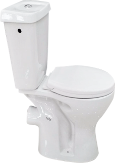 WC HORIZONTAL DOUBLE POUSSOIR BLANC P TRAP "INDE" 600*400*755MM