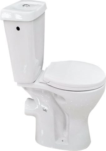 WC HORIZONTAL DOUBLE POUSSOIR BLANC P TRAP "INDE" 600*400*755MM